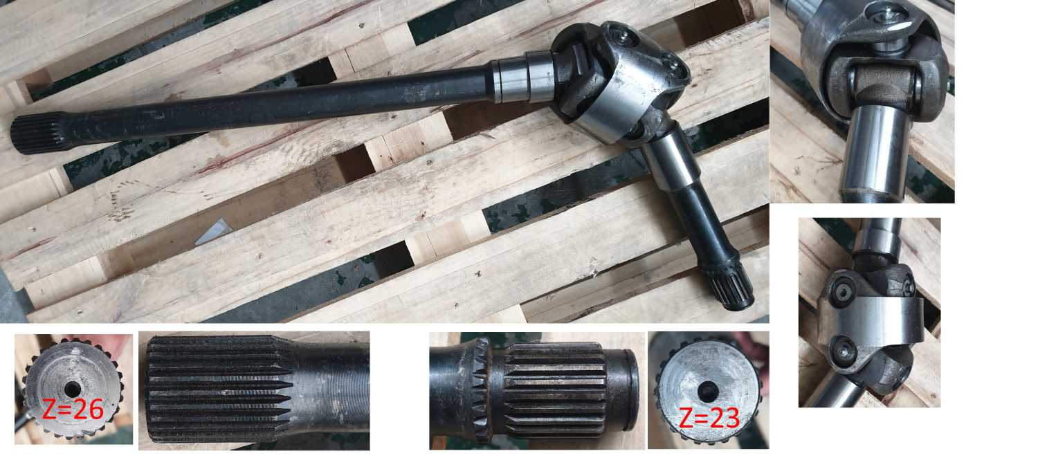 Полуось в сборе с ШРУС 6х6 HOWO